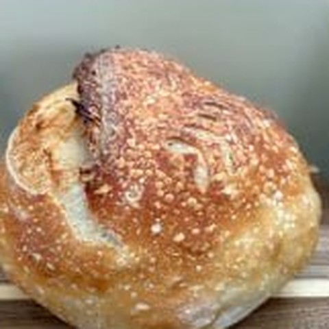 A crackly country sourdough loaf